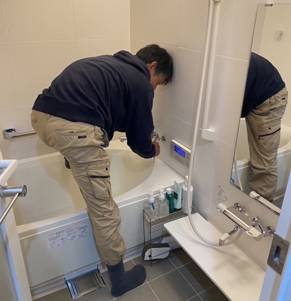 浴室水栓取替工事