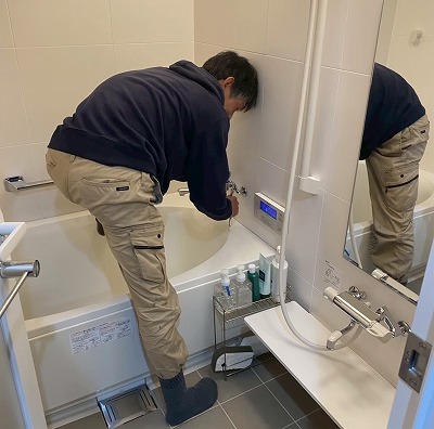 浴室水栓取替工事